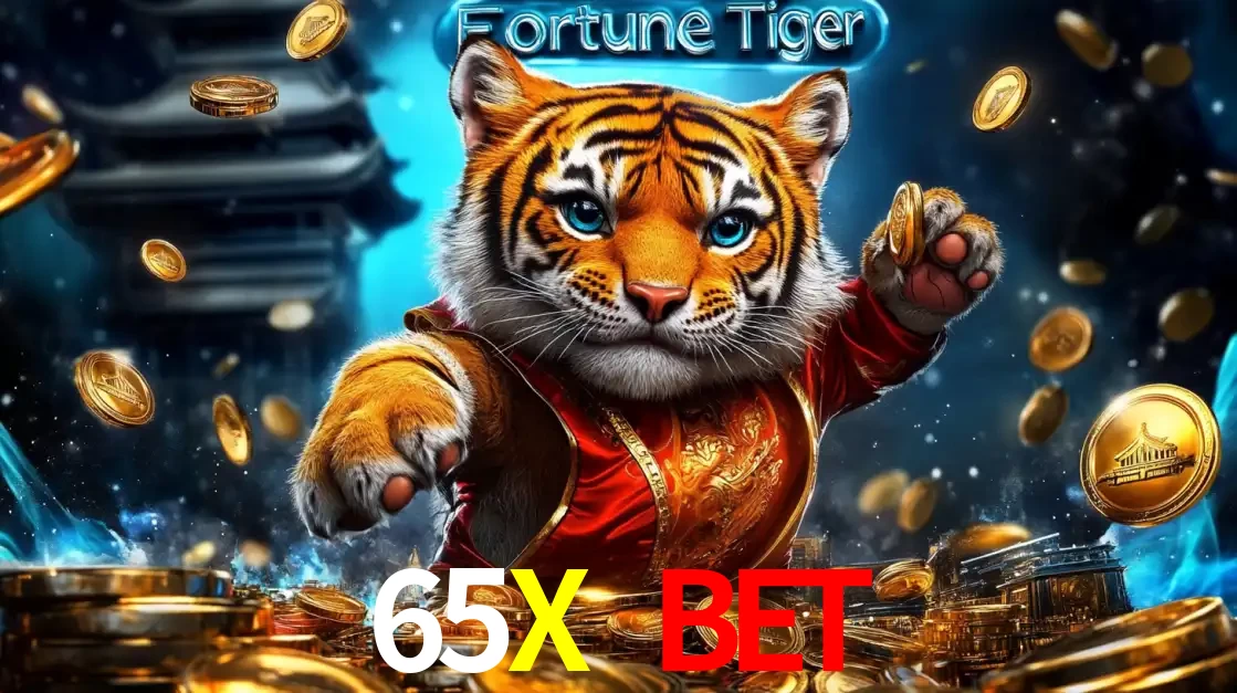 Imagem promocional do jogo de slot Fortune Tiger, com um tigre majestoso em traje tradicional cercado por uma fortuna em moedas de ouro, disponível agora no cassino 65X BET.